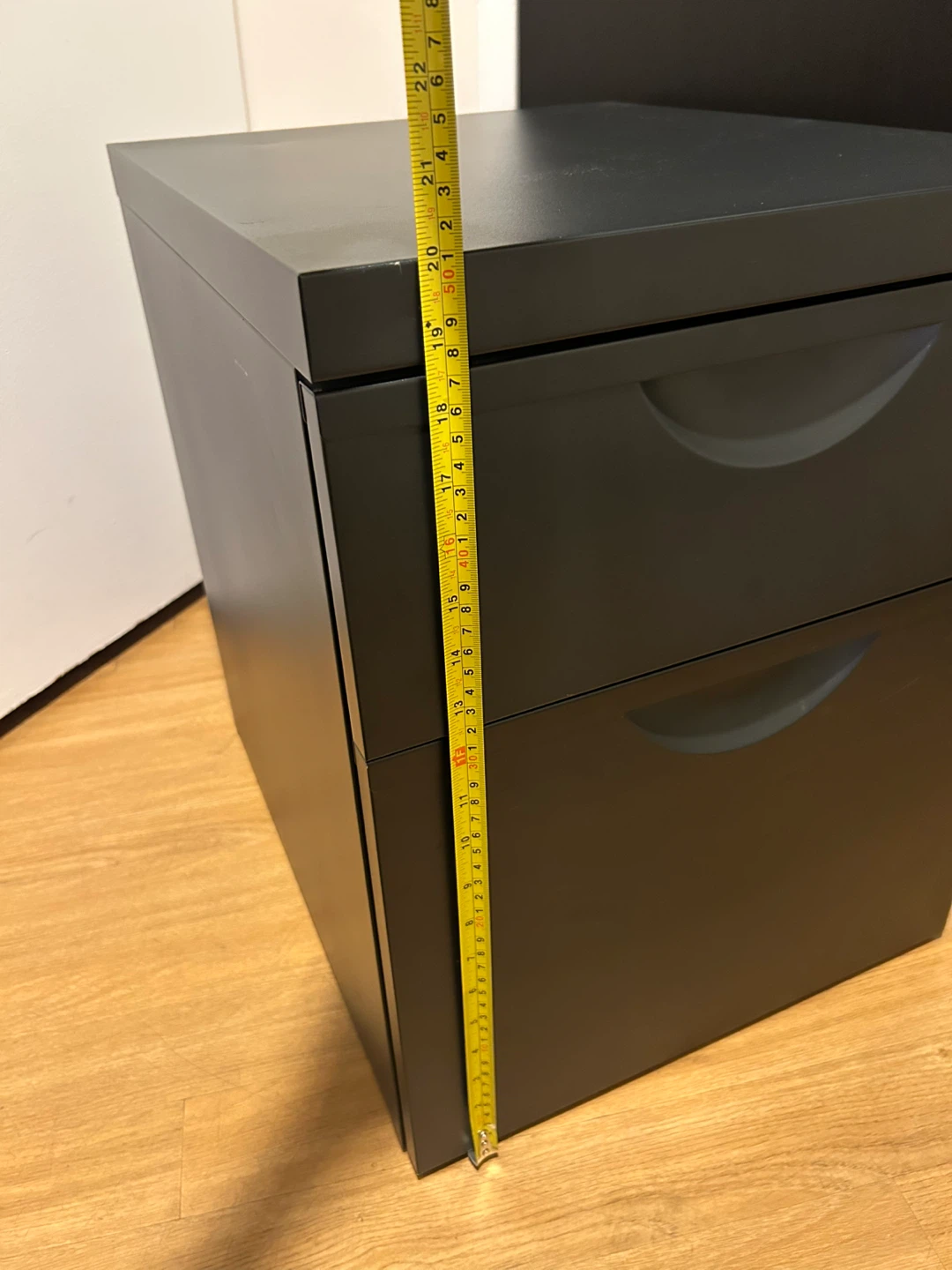 Black 2-Drawer Filing Cabinet - photo 2