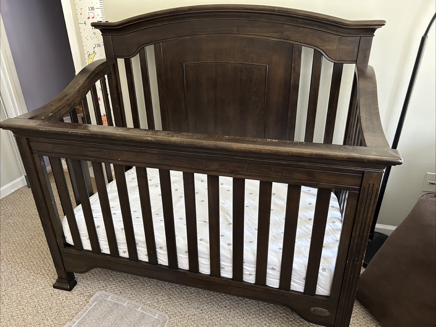 Dark Wood Baby Crib - photo 3