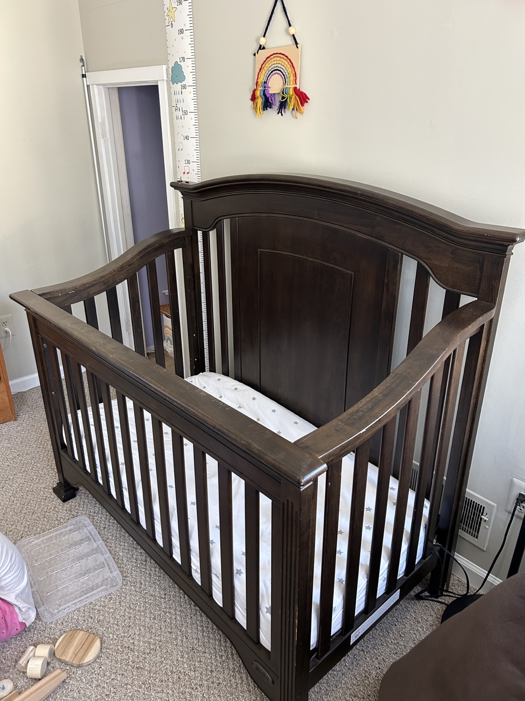 Dark Wood Baby Crib - photo 2