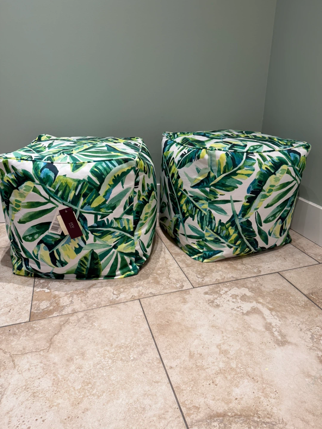 JYSK Pouf Cover - Leaf Pattern - photo 2