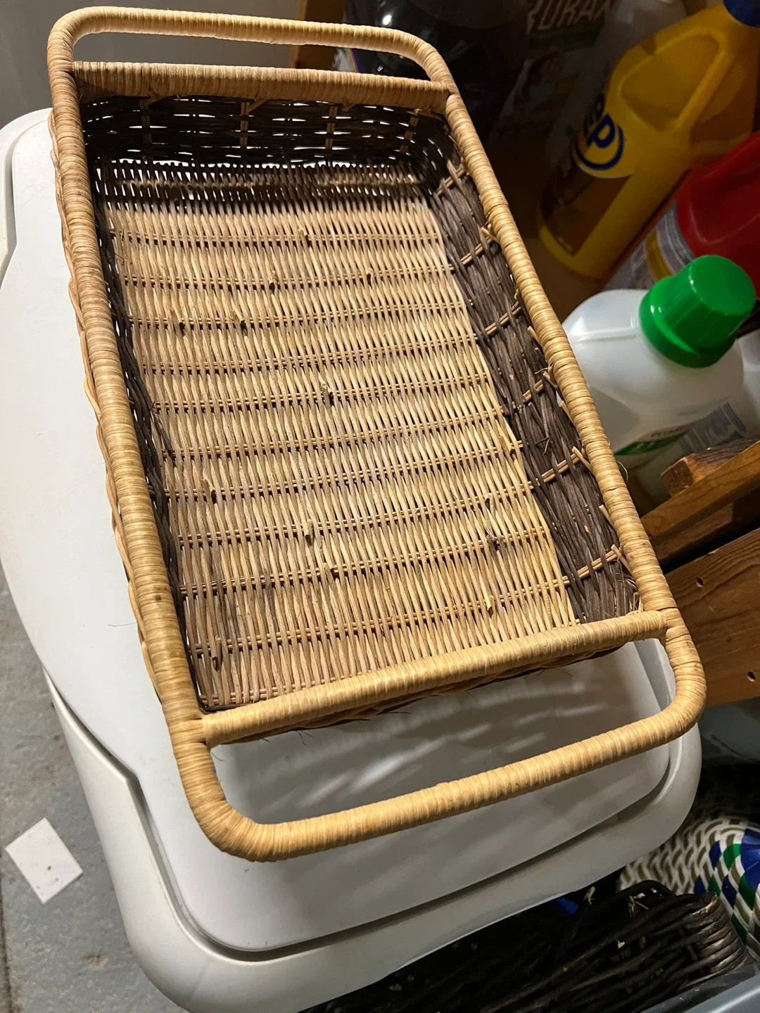 Wicker Basket with Handles thumbnail