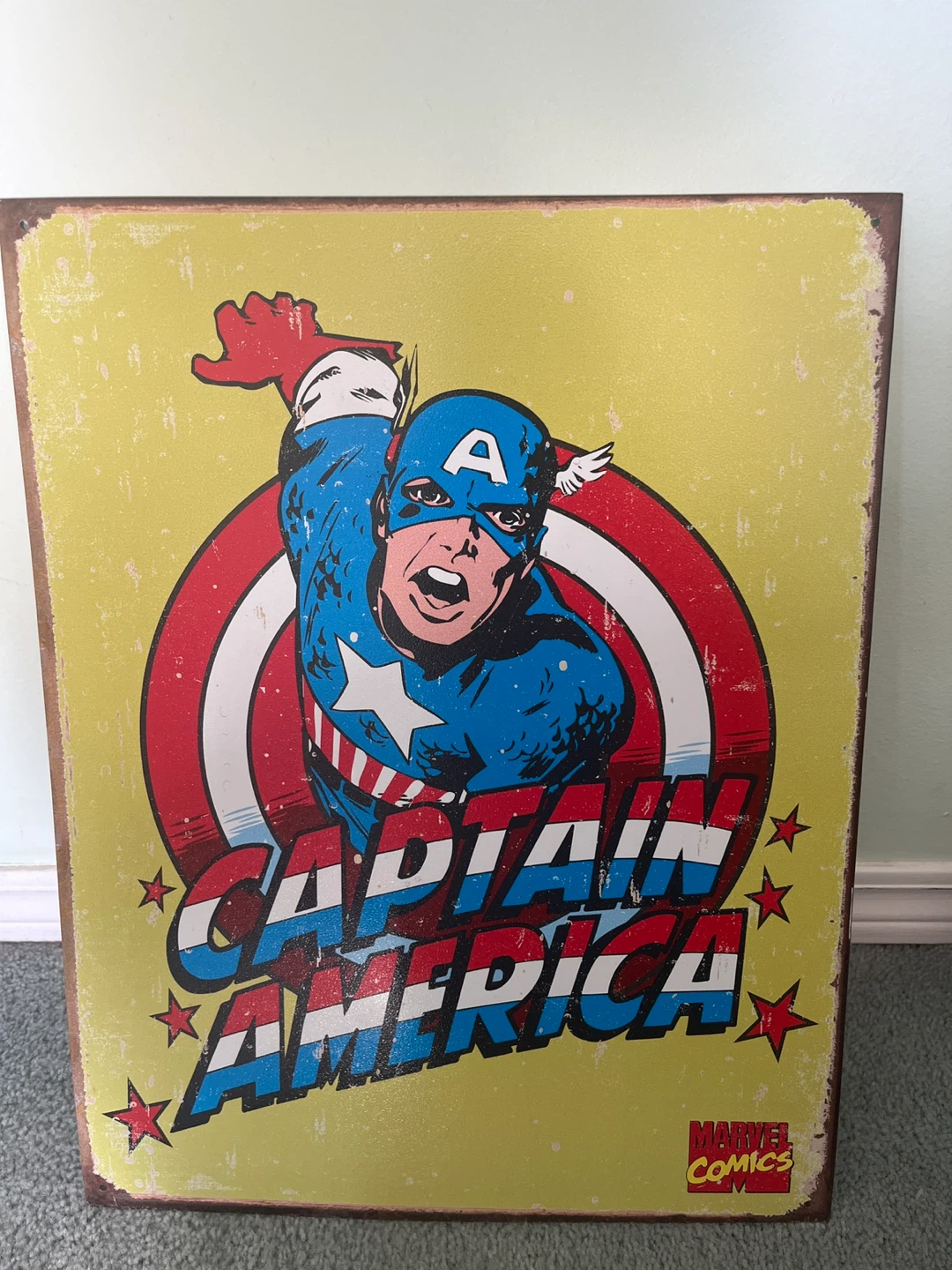 Captain America Marvel Comics Wall Art