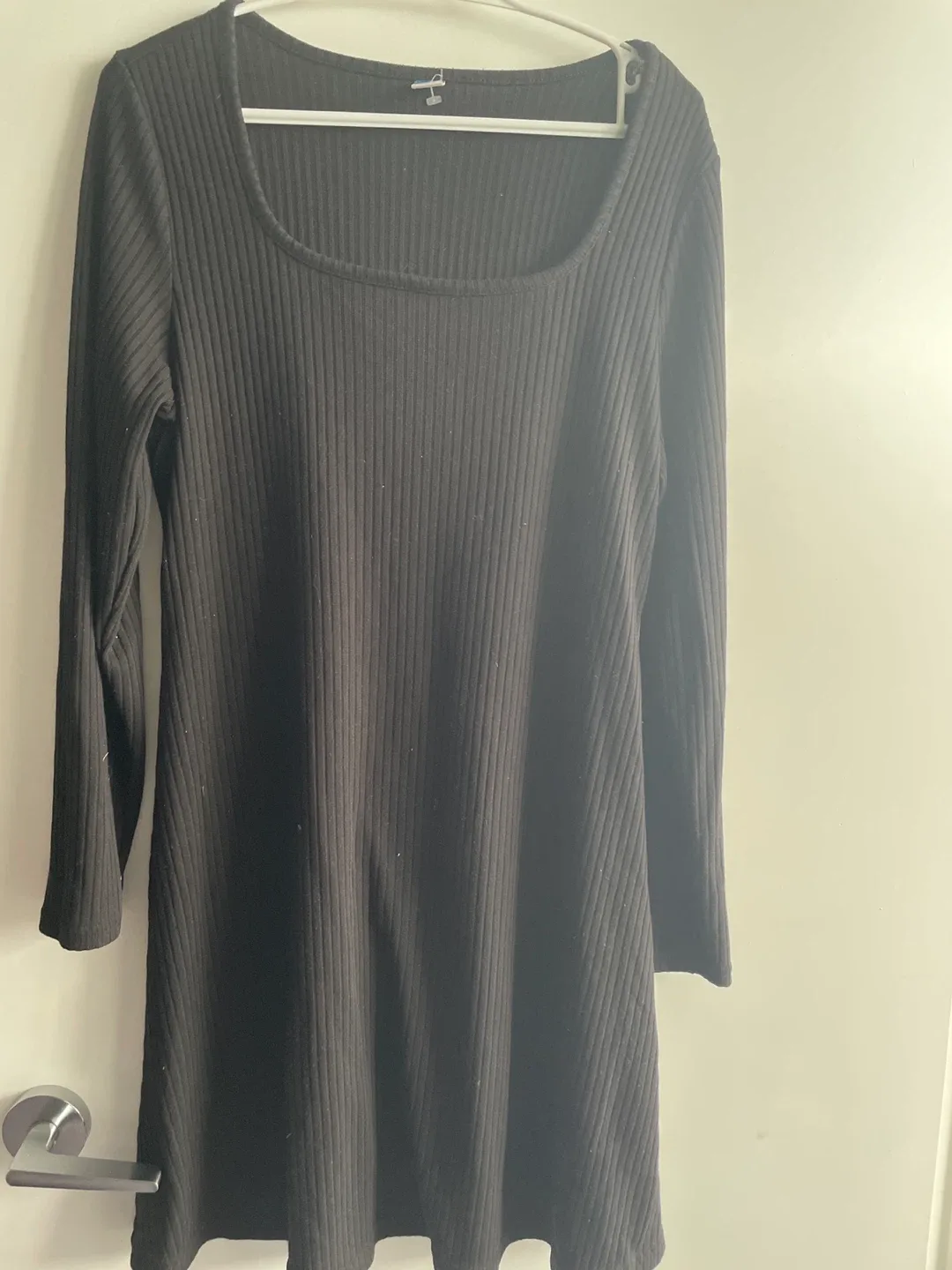Old Navy Black Ribbed Dress - Size L thumbnail