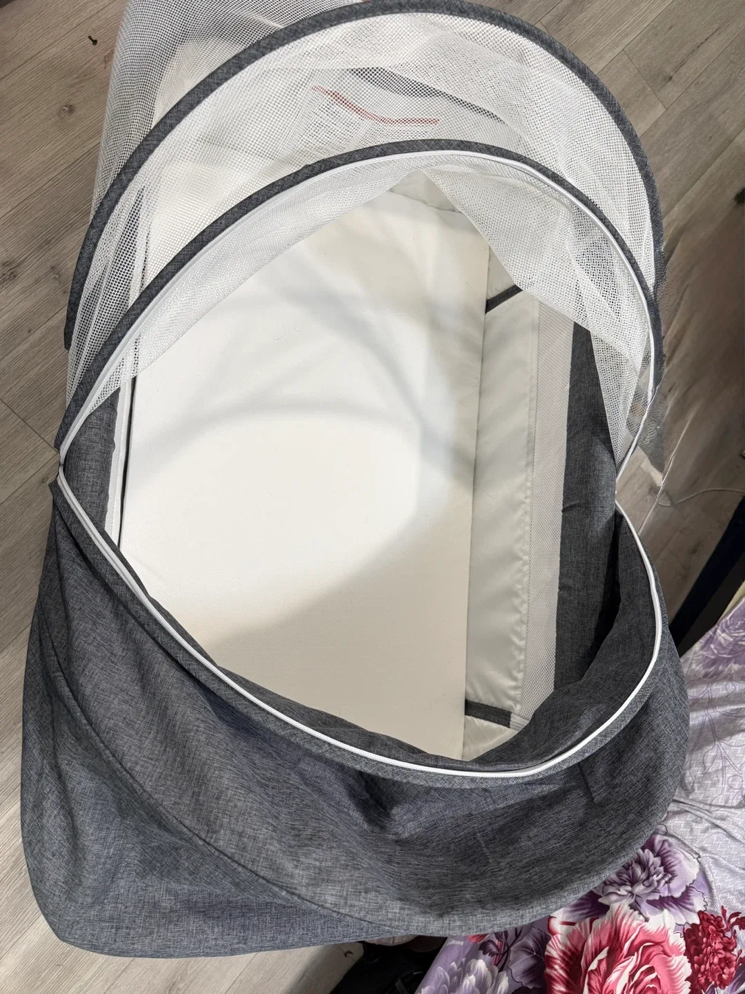 Baby  Bassinet - Grey and the toy attached image indicator(3)