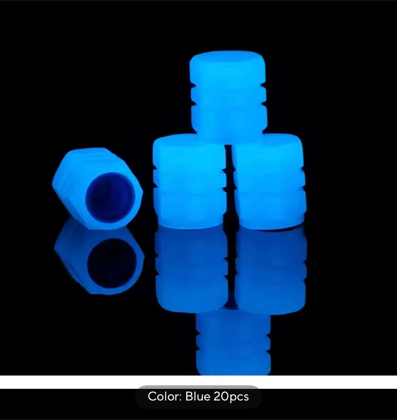New Luminous Car Tire Valve Caps - 20pcs