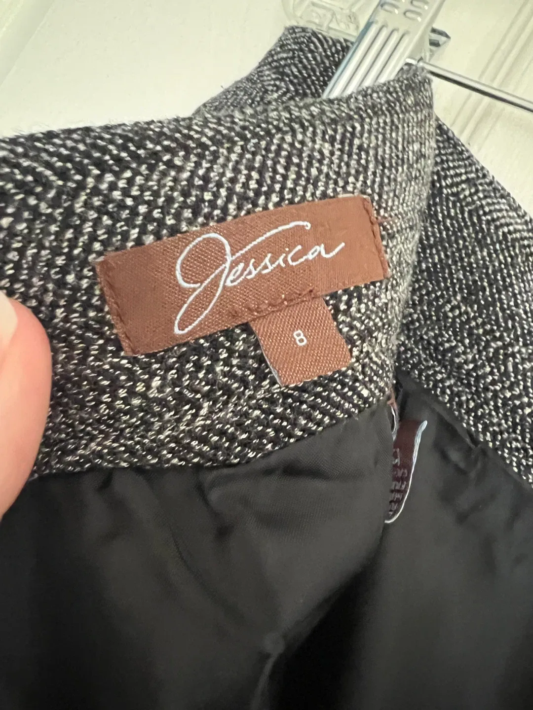 Jessica Grey Herringbone Skirt image indicator(6)