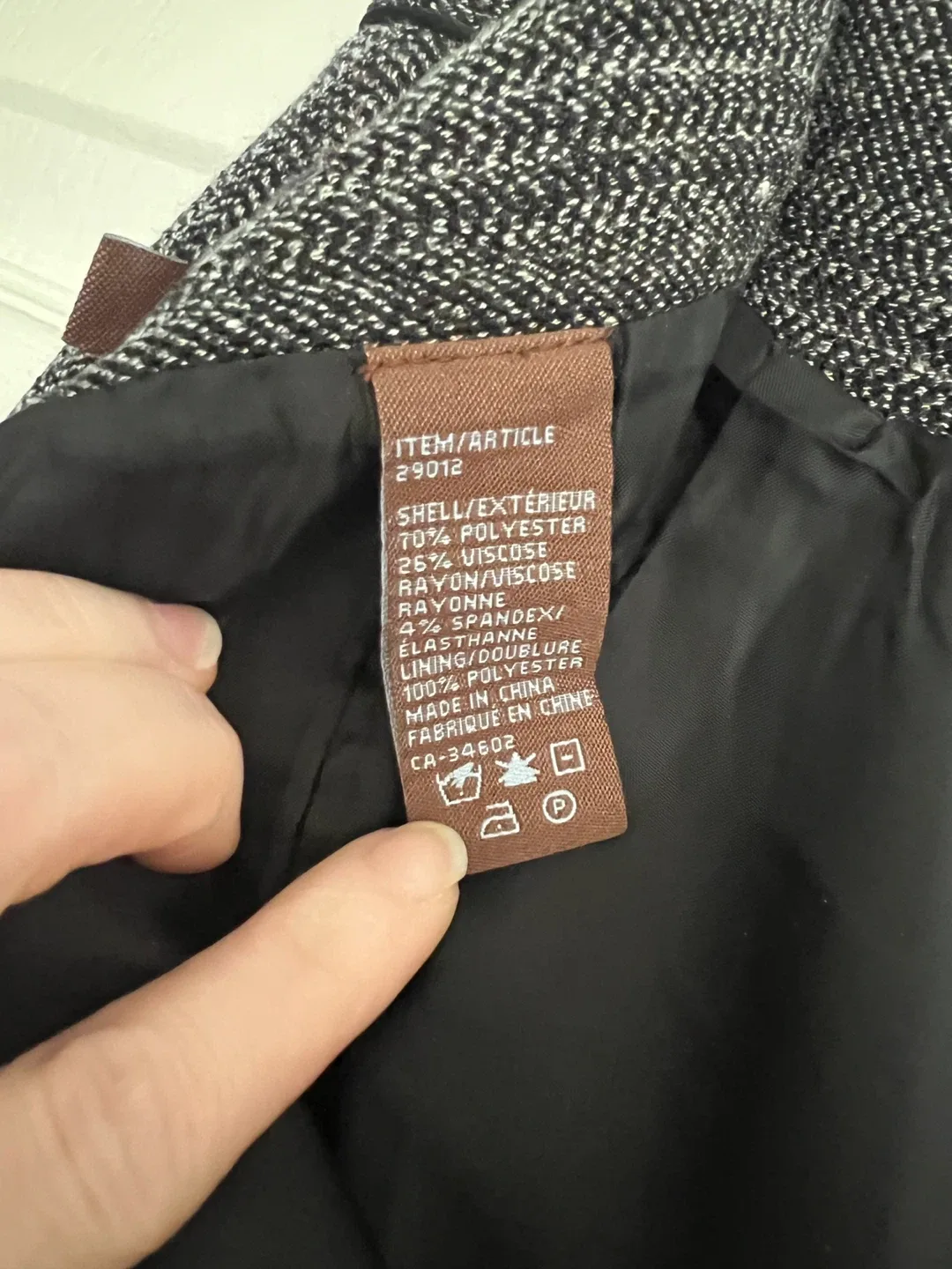 Jessica Grey Herringbone Skirt image indicator(7)