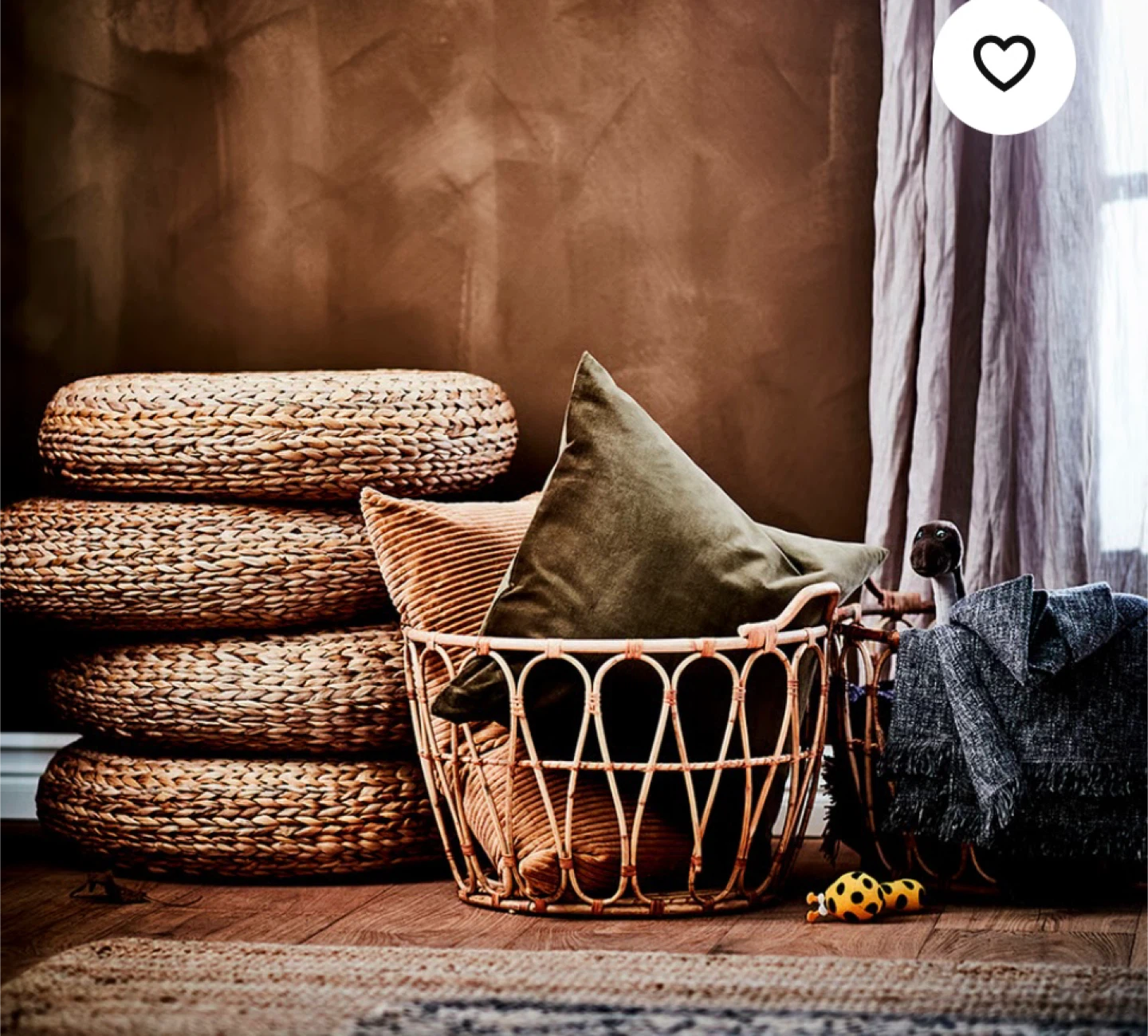 IKEA ALSEDA Stool, banana fiber