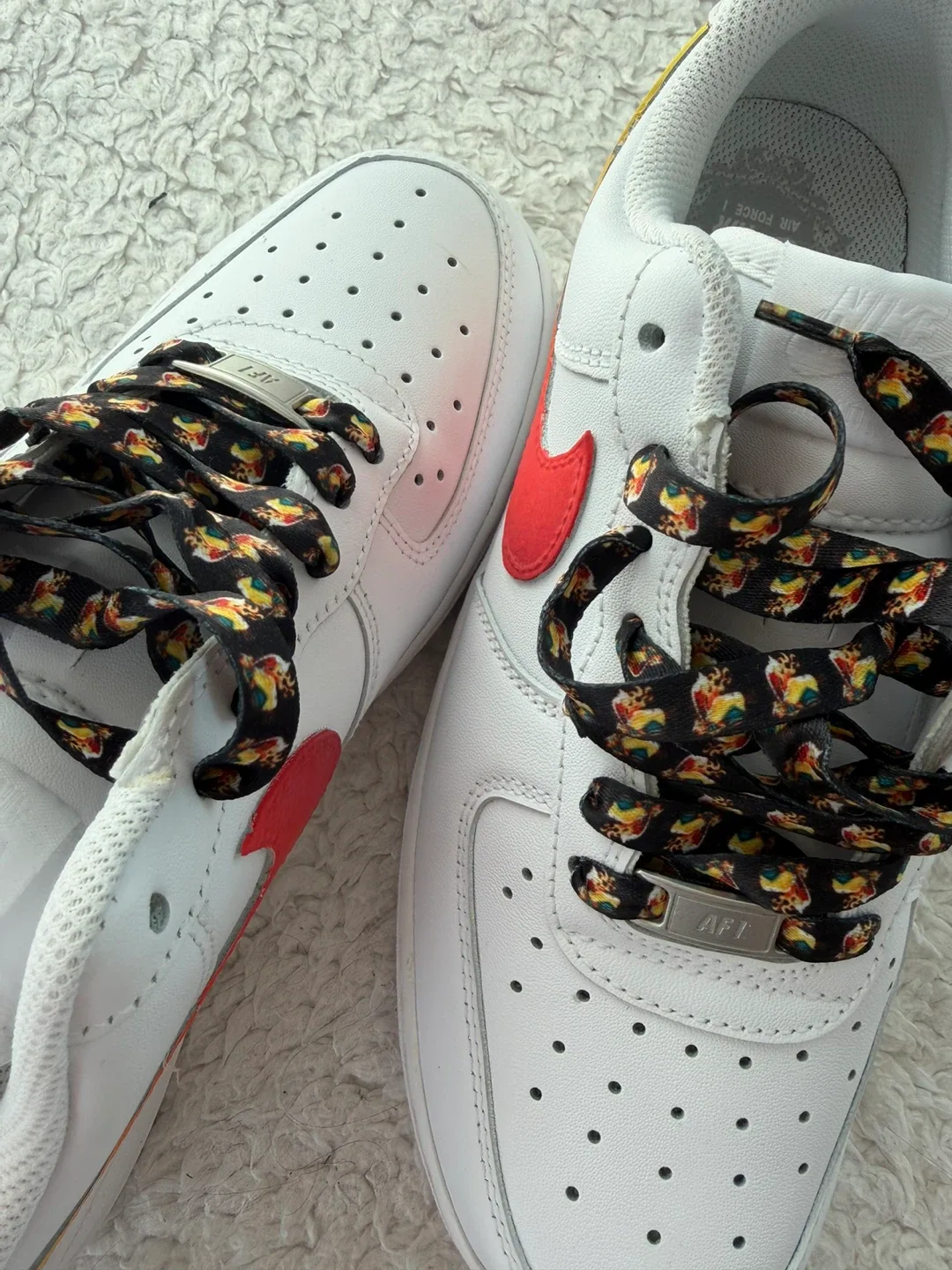 New Nike Air Force 1 White Custom by Retail Store Sneakers image indicator(4)