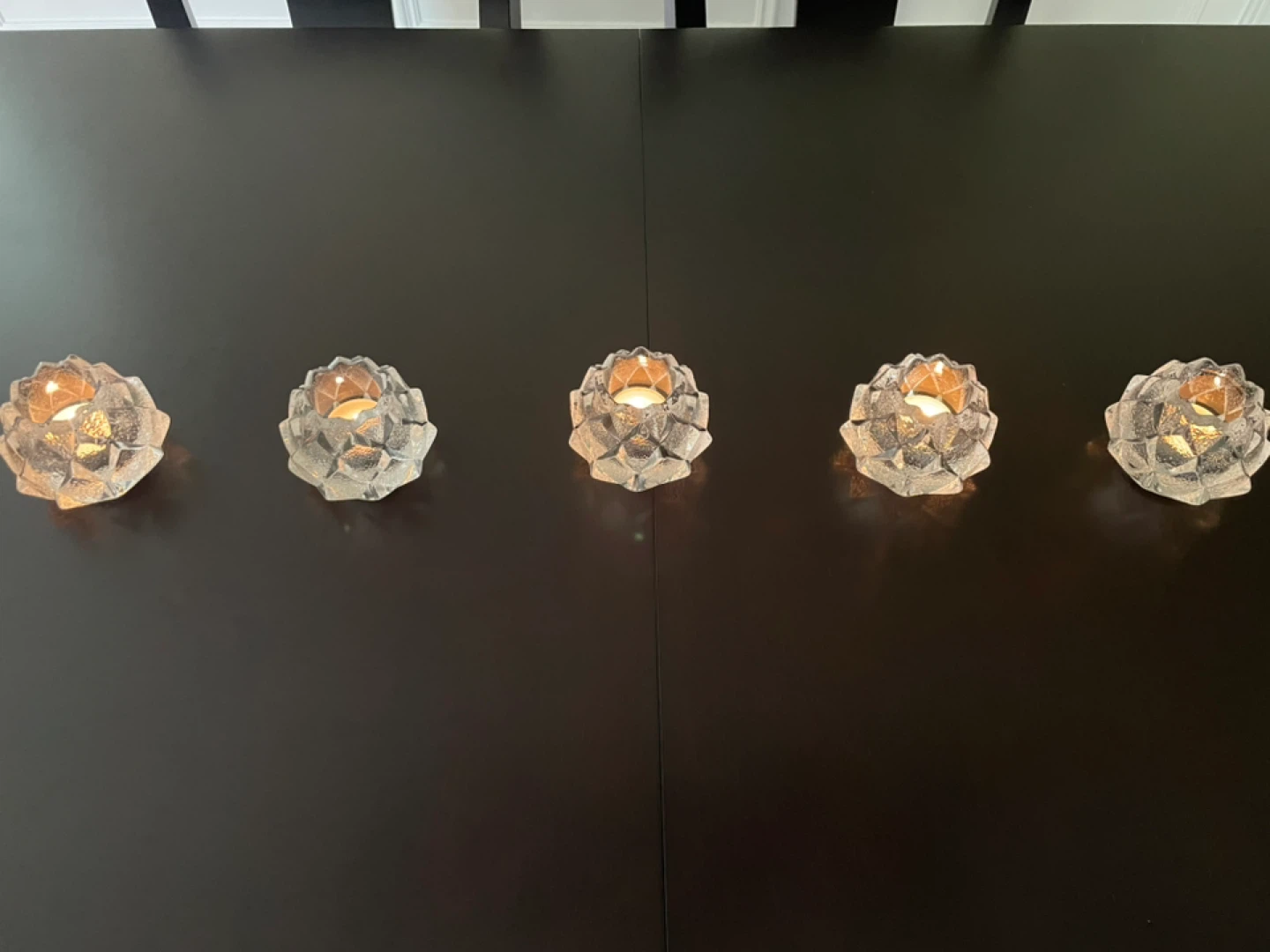 Orrefors Firefly Crystal Tealight Candleholder x5