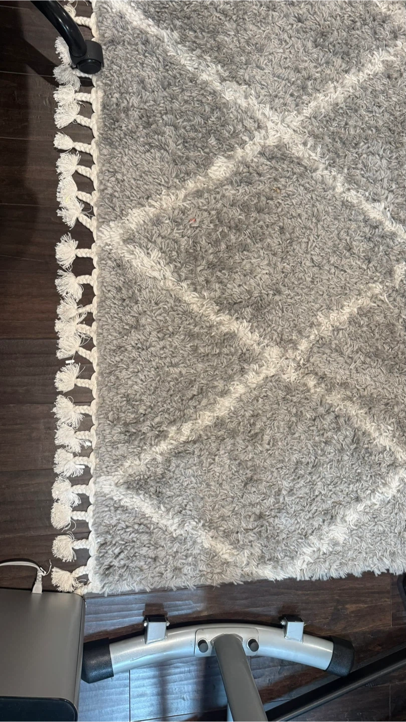 Gray & White Shag Rug - photo 2