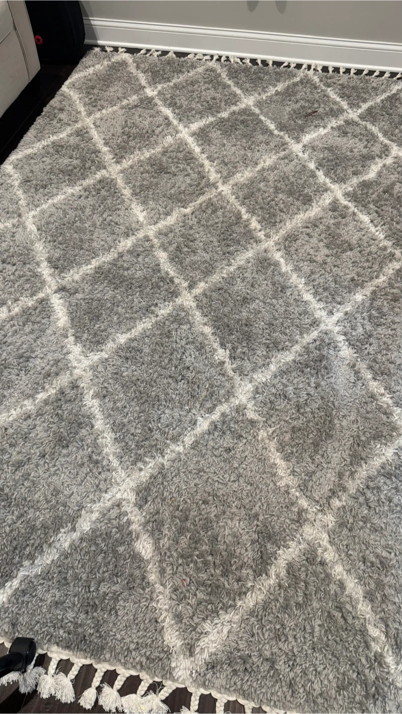 Gray & White Shag Rug - photo 3