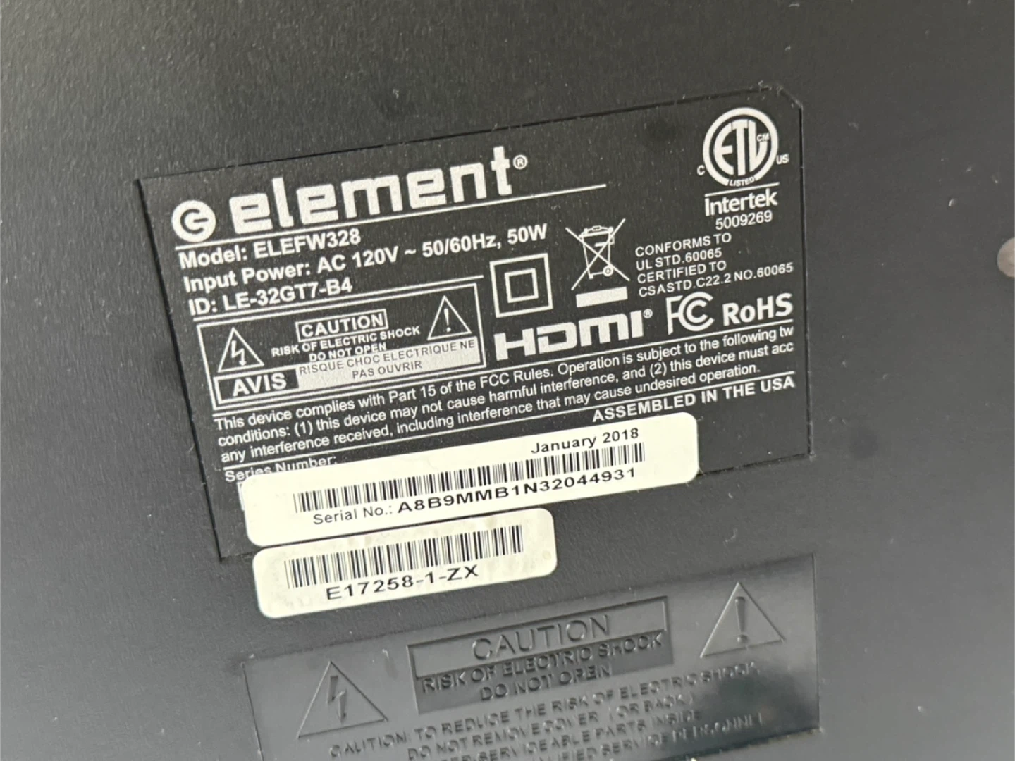 Element 32" TV - Model ELEFW328 - photo 4