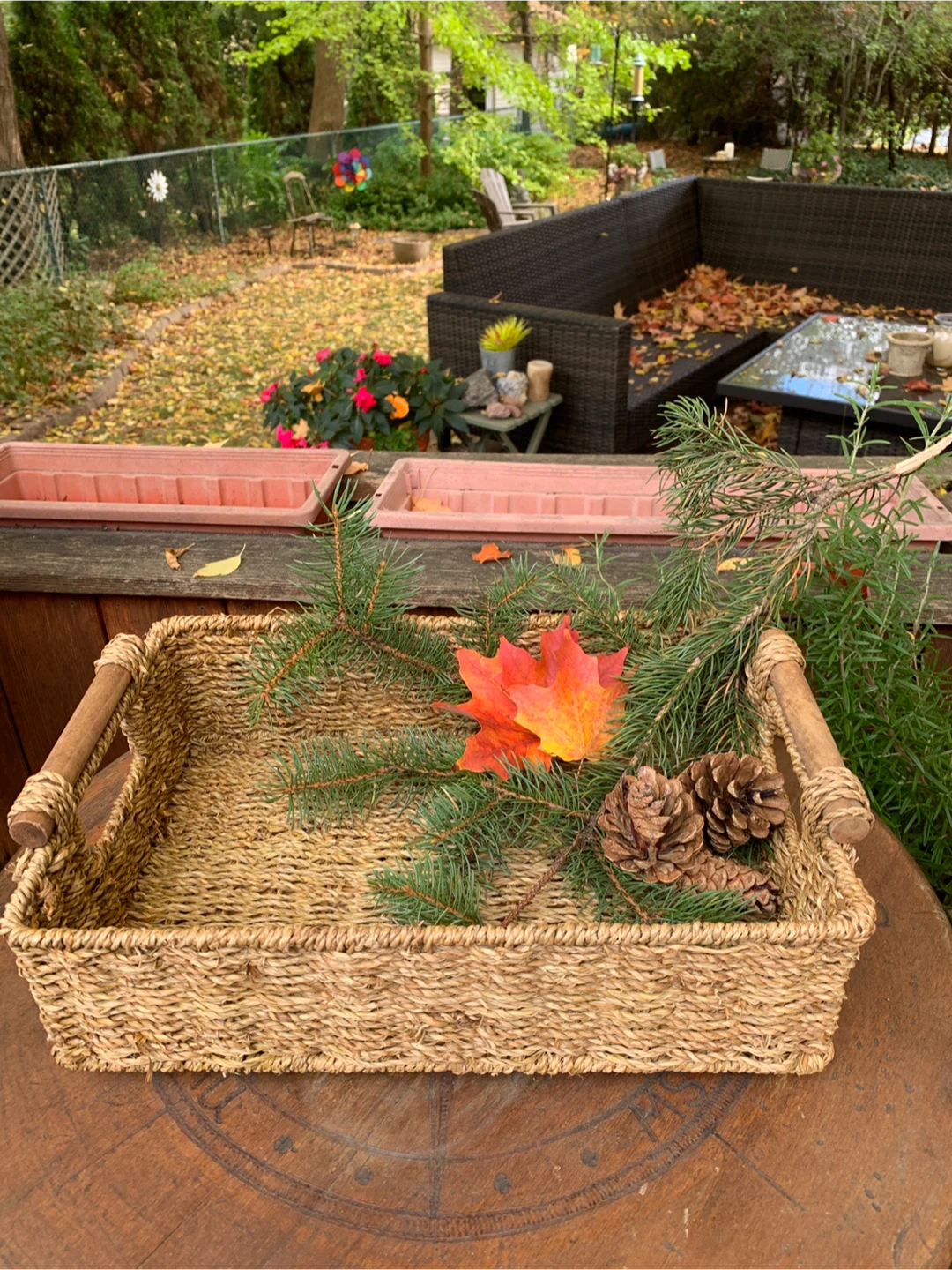 Woven Seagrass Basket with Handles