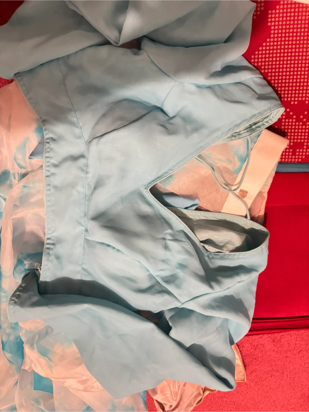 Light Blue Blouse and saree Set - photo 3