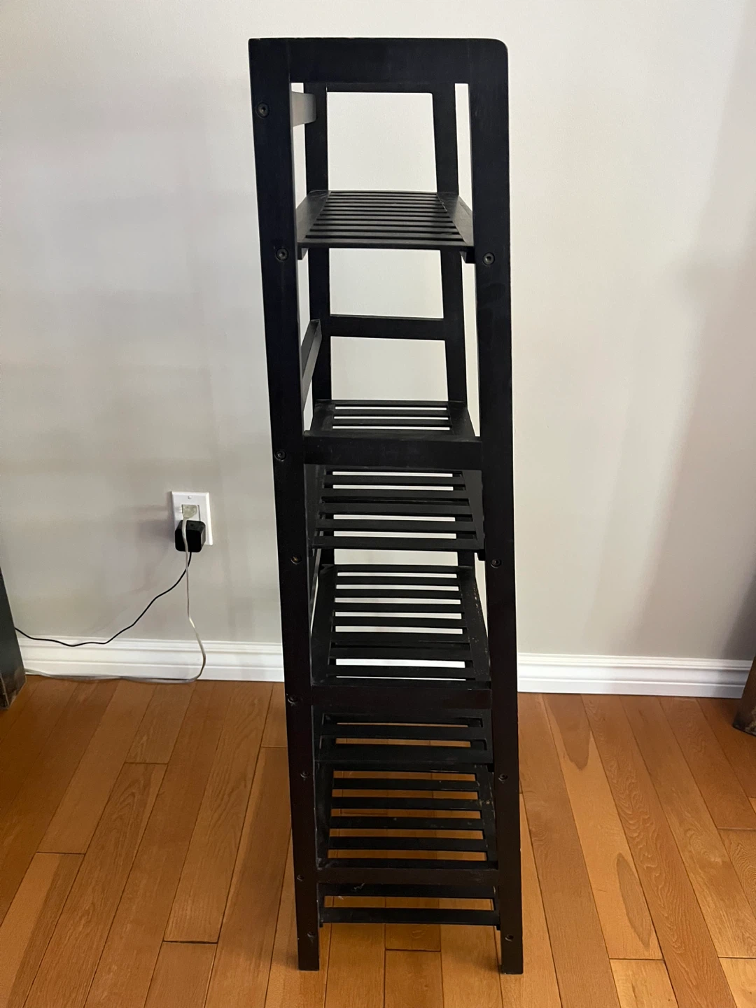 Brown Wooden Ladder Shelf - 4 Tier - photo 2