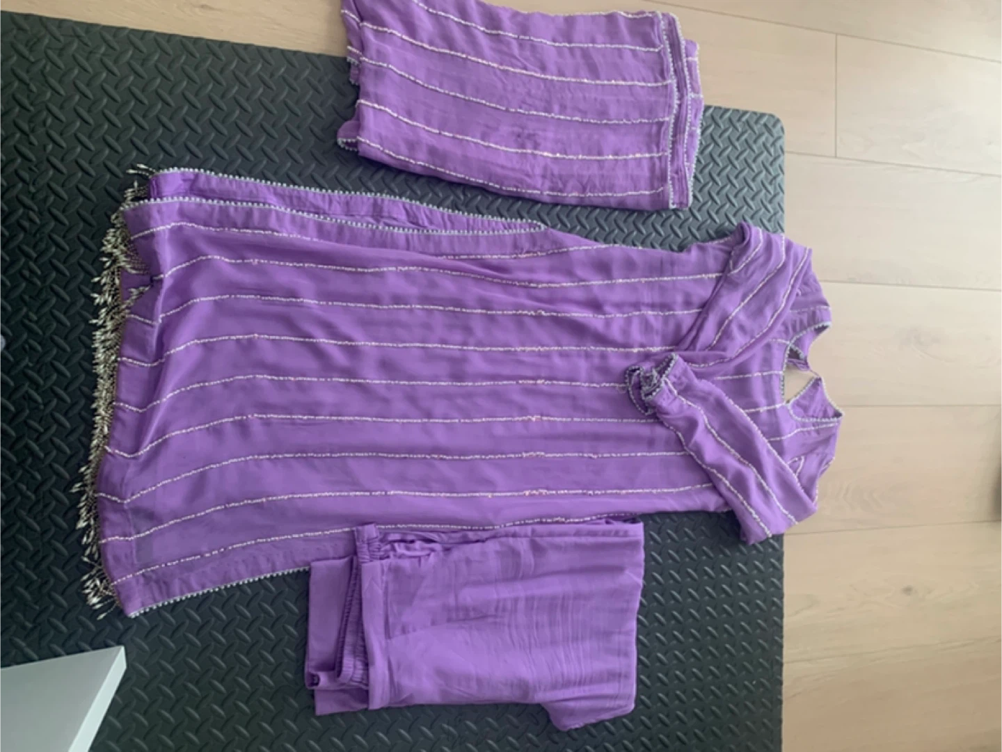 Purple pearl pant Suit Set