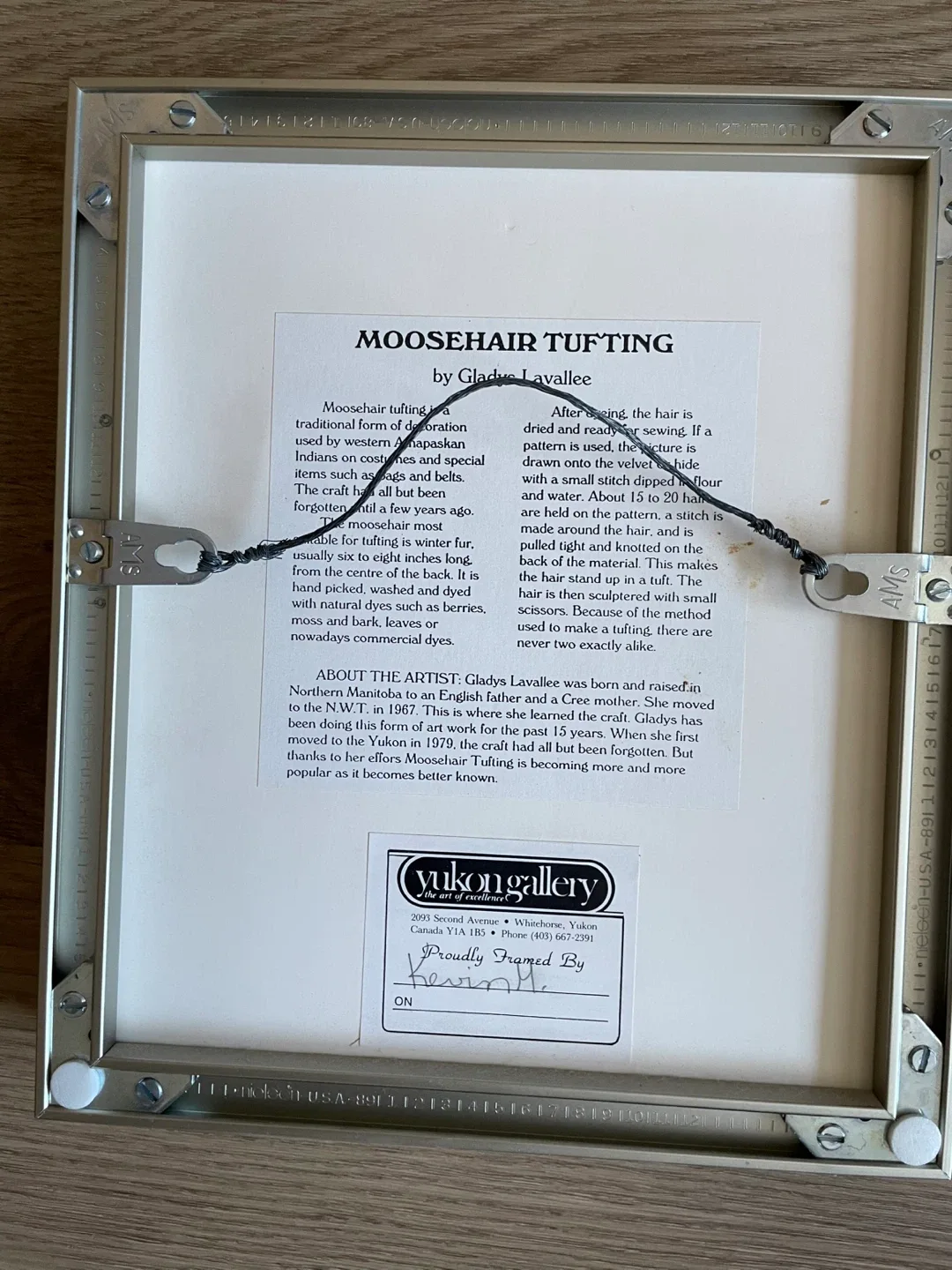 Framed Moosehair Tufting by Gladys Lavallee image indicator(3)