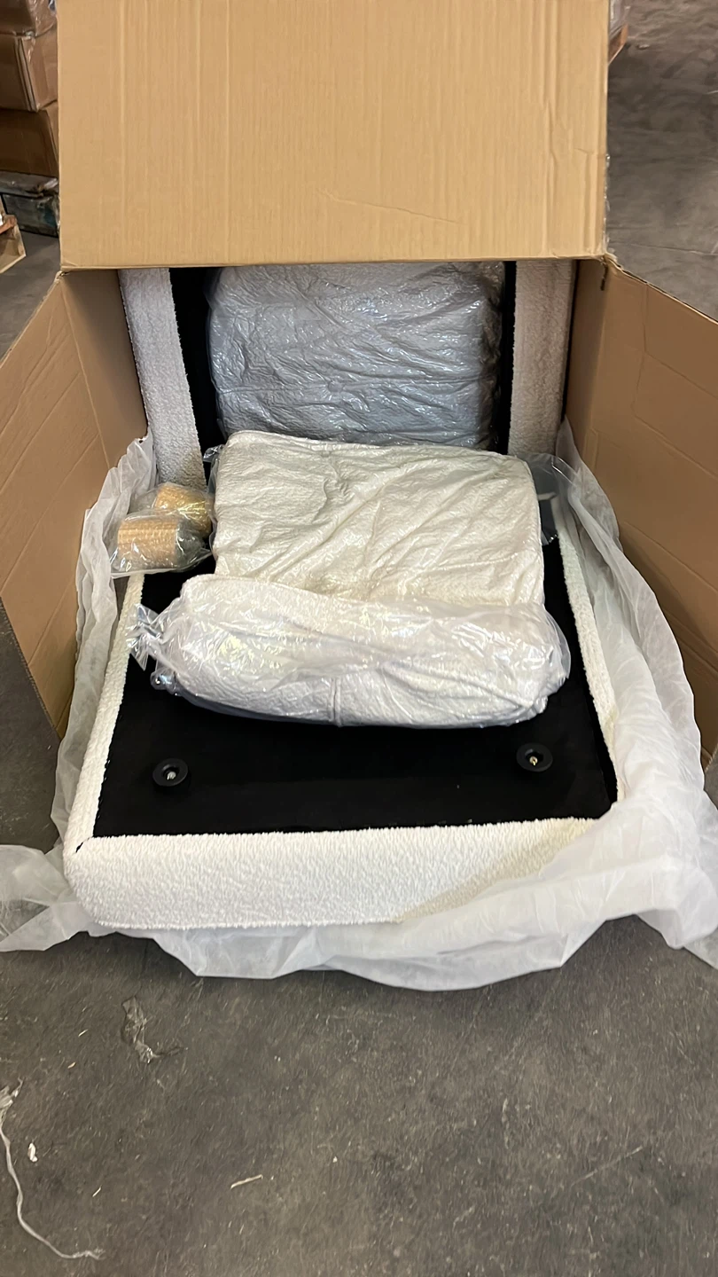 Lllappuil White U-Shaped Sectional Sofa - New in Box! - photo 3