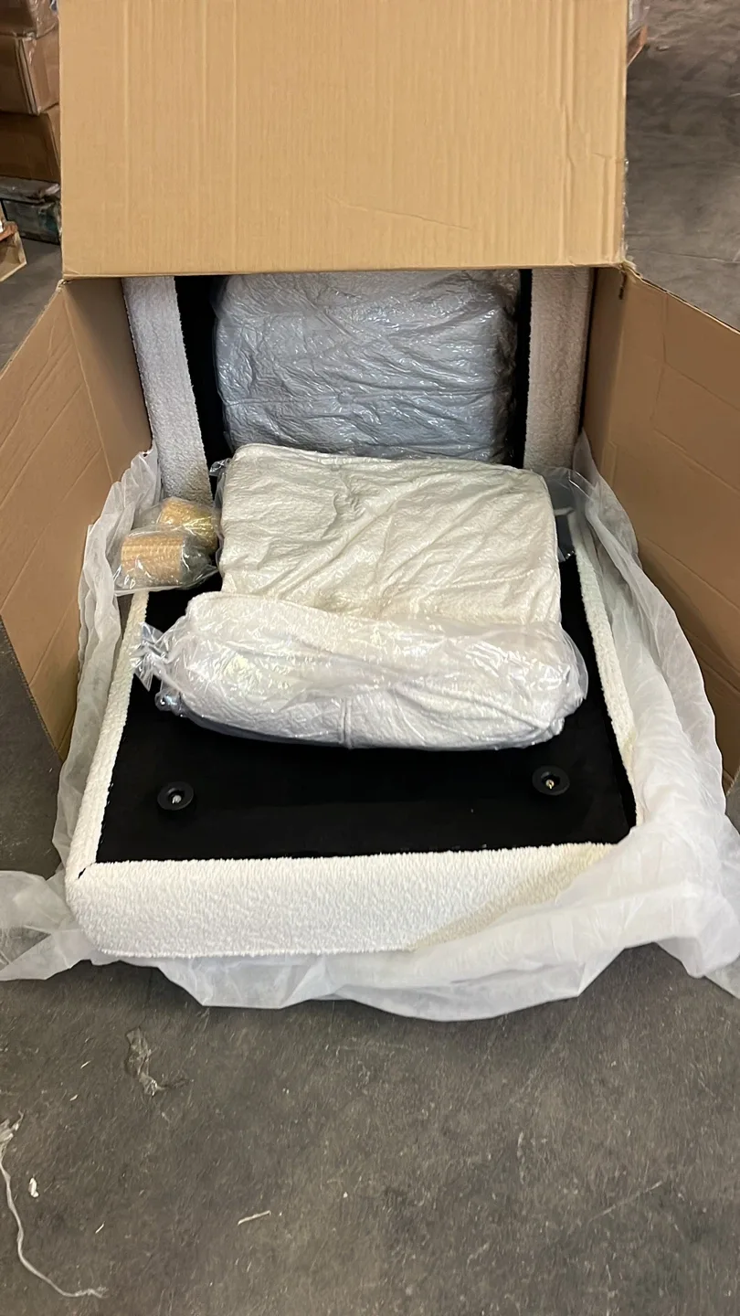 Lllappuil White U-Shaped Sectional Sofa - New in Box! image indicator(3)