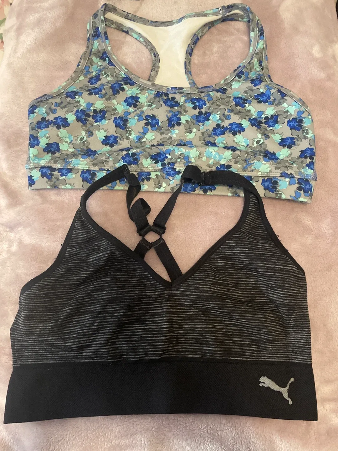 Puma & Floral Sports Bras - Size M thumbnail