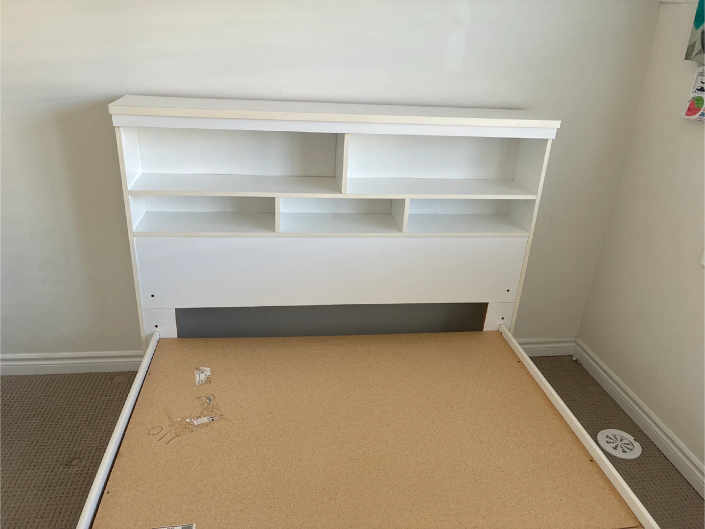 White Bookcase Double Bed Frame