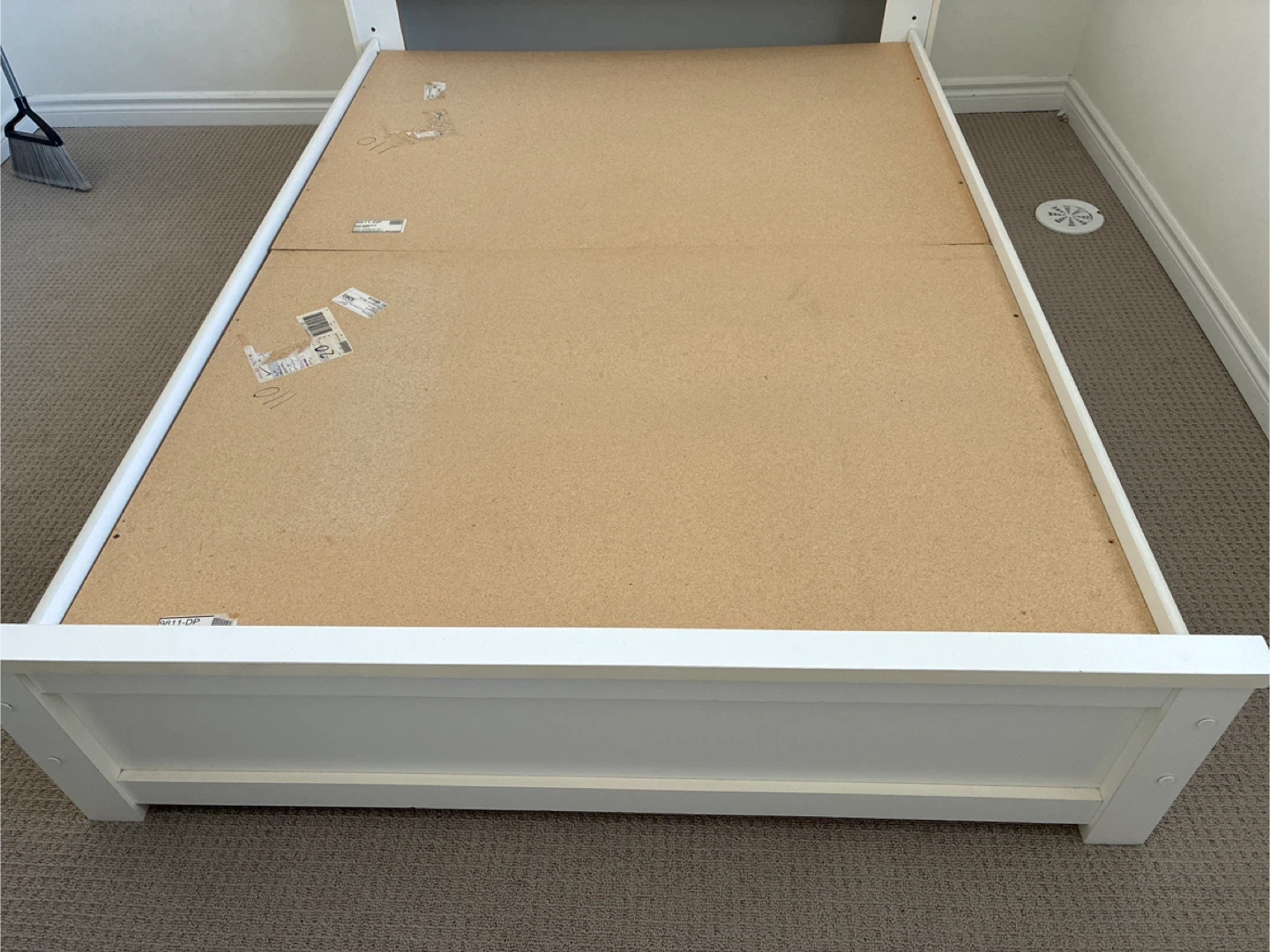 White Bookcase Double Bed Frame - photo 2