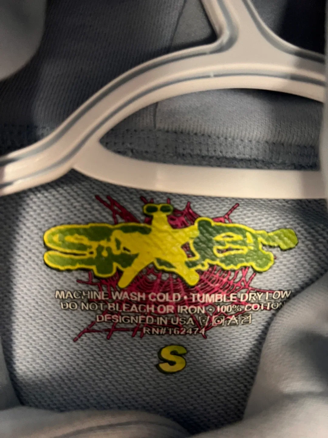 SP5DER Hoodie - Size S - Light Blue image indicator(2)