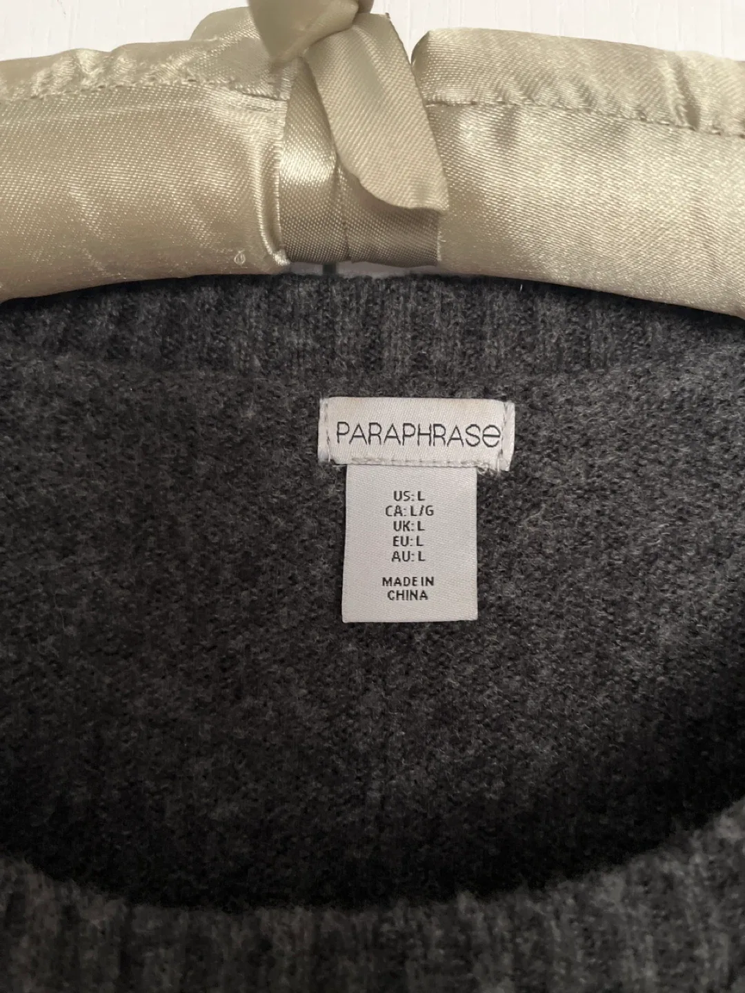 Gray Sweater Dress - Size L image indicator(2)