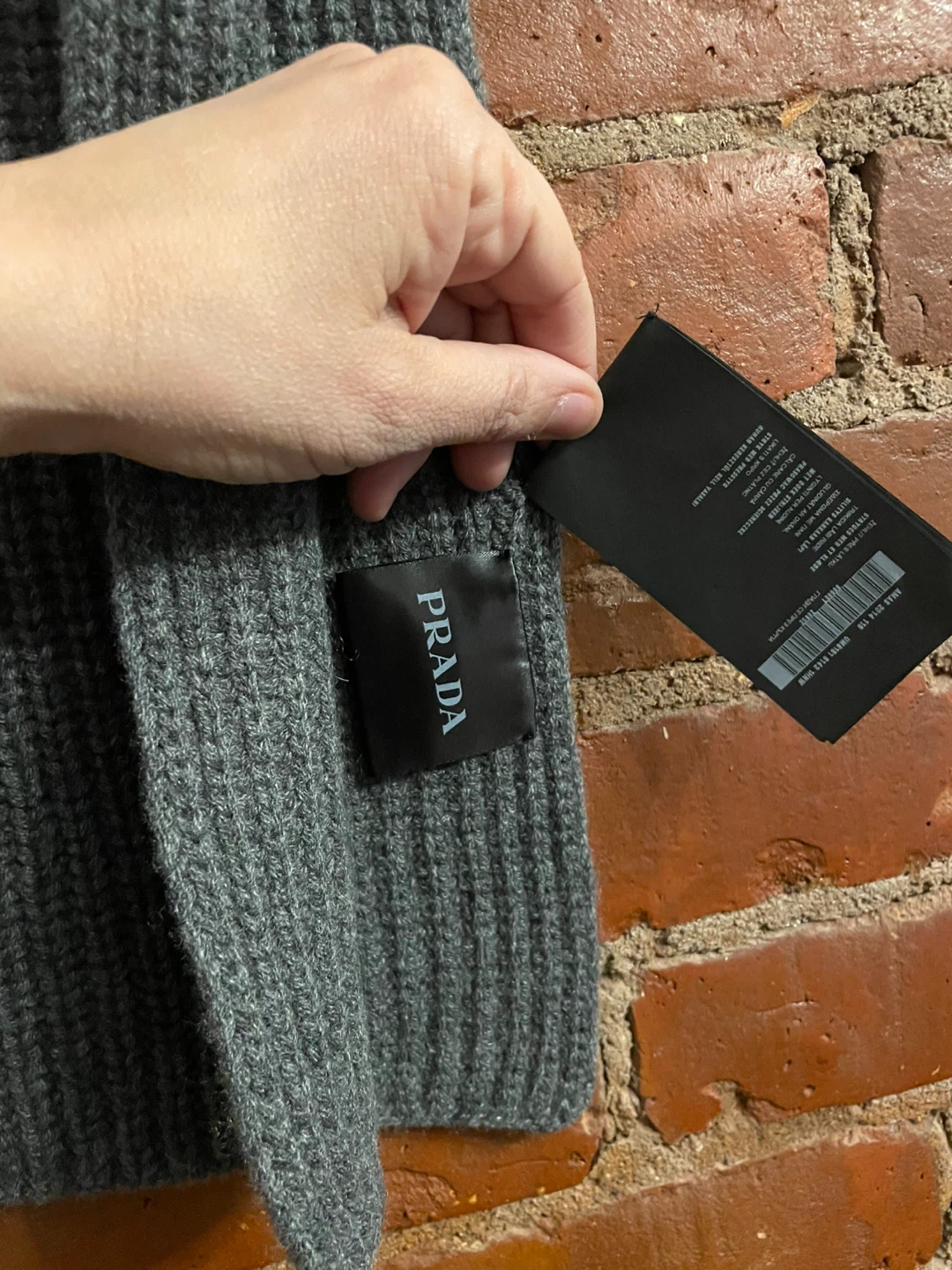 Prada Gray Knit Beanie - Size Small - photo 5