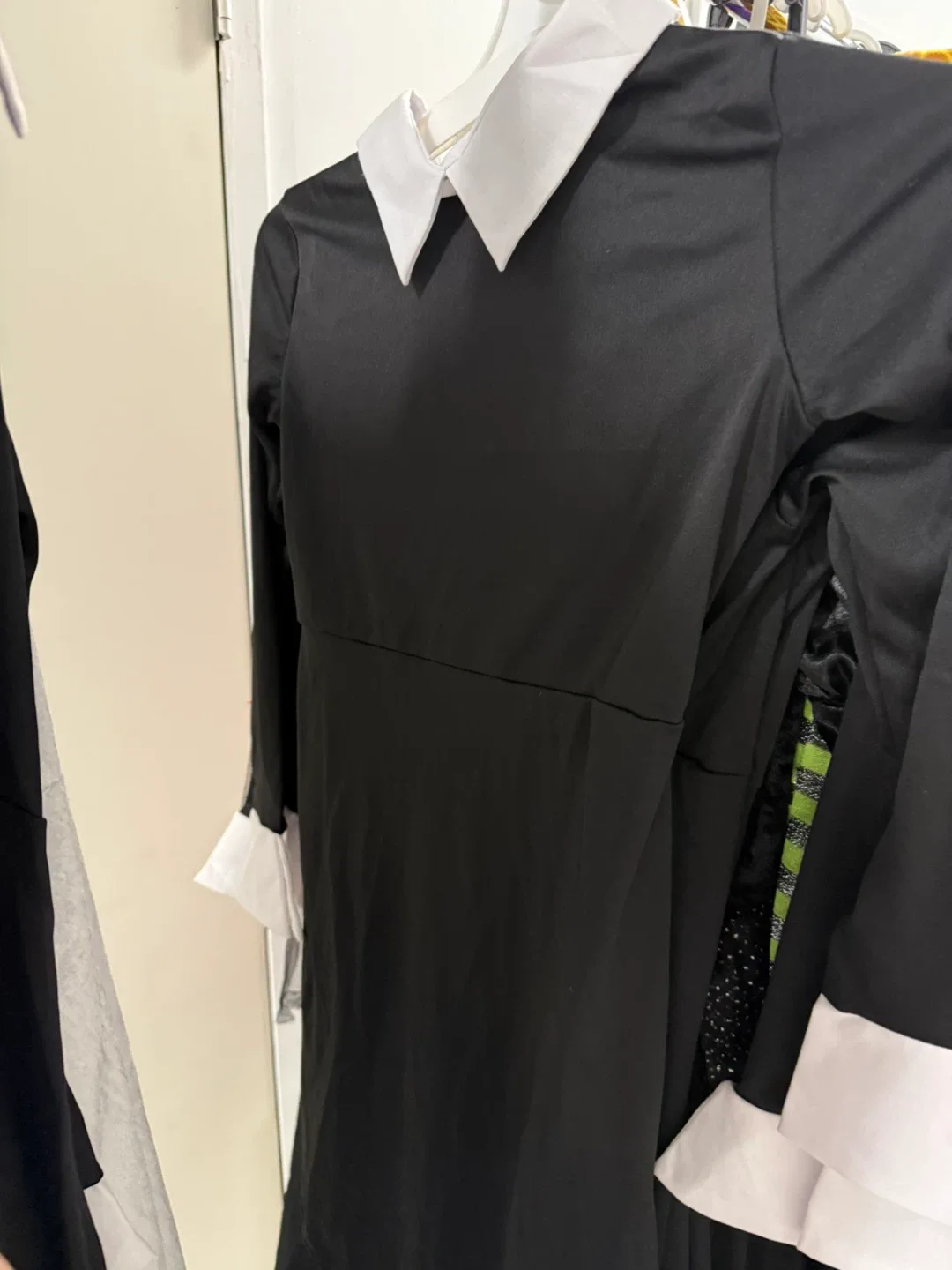 Wednesday Black Dress with White Collar image indicator(2)