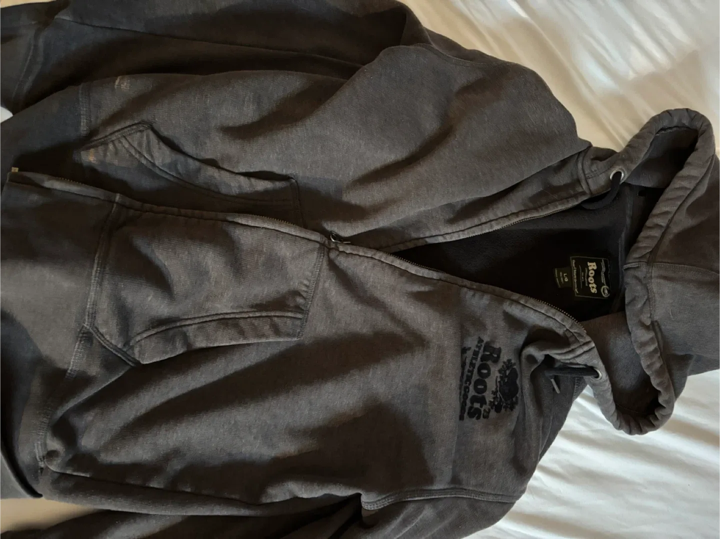 Roots L/G Full Zip Hoodie - Grey