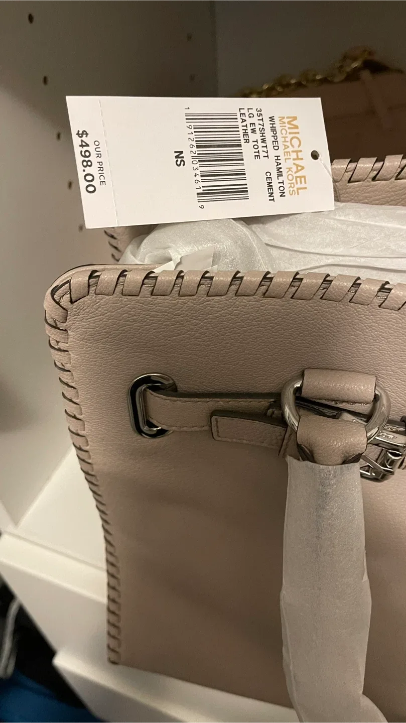 Michael Kors Whipped Hamilton LG EW Tote Cement image indicator(2)