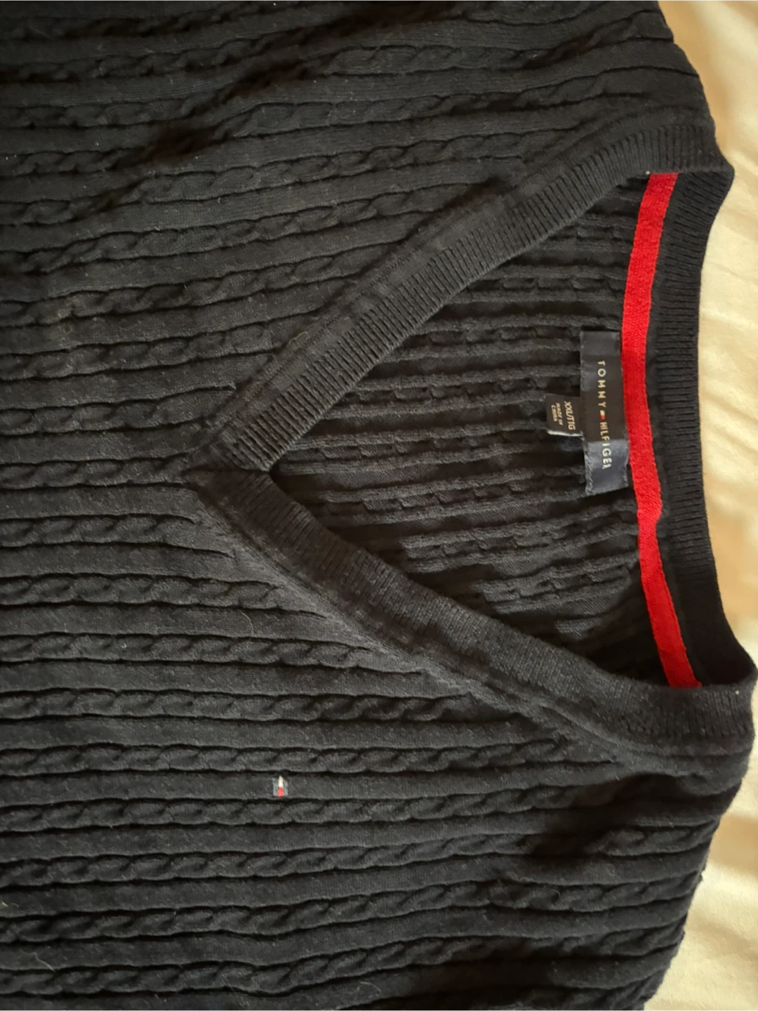 Tommy Hilfiger Black Cotton Sweater - Men's Size M - photo 2