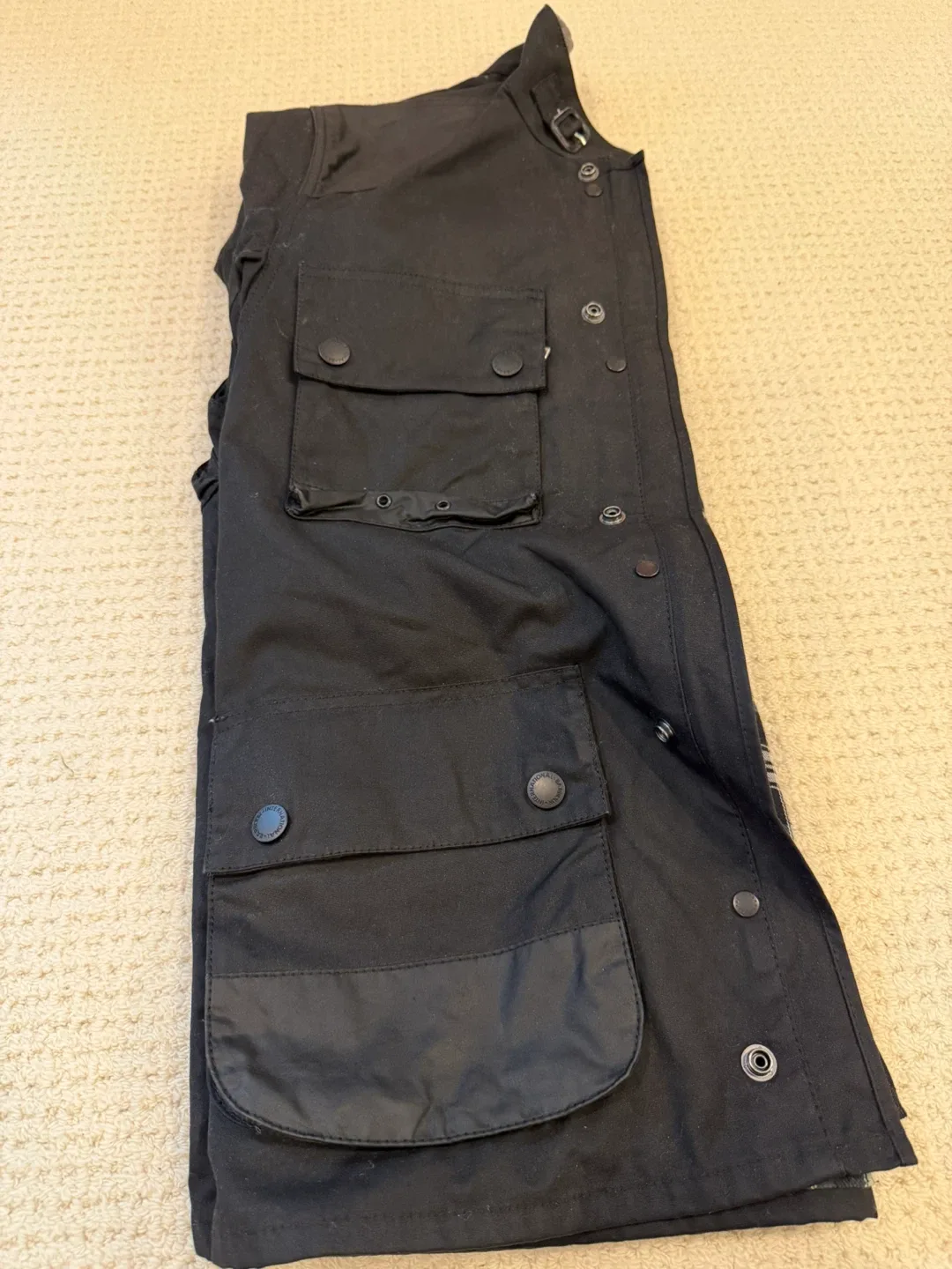 Barbour International Waxed Cotton Jacket - Size S image indicator(2)