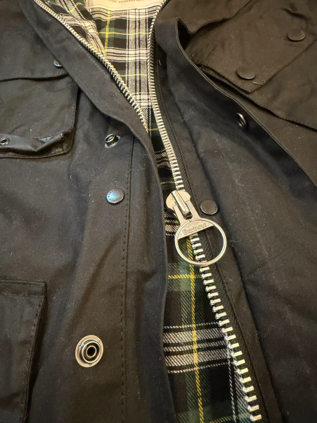 Barbour International Waxed Cotton Jacket - Size S image indicator(4)