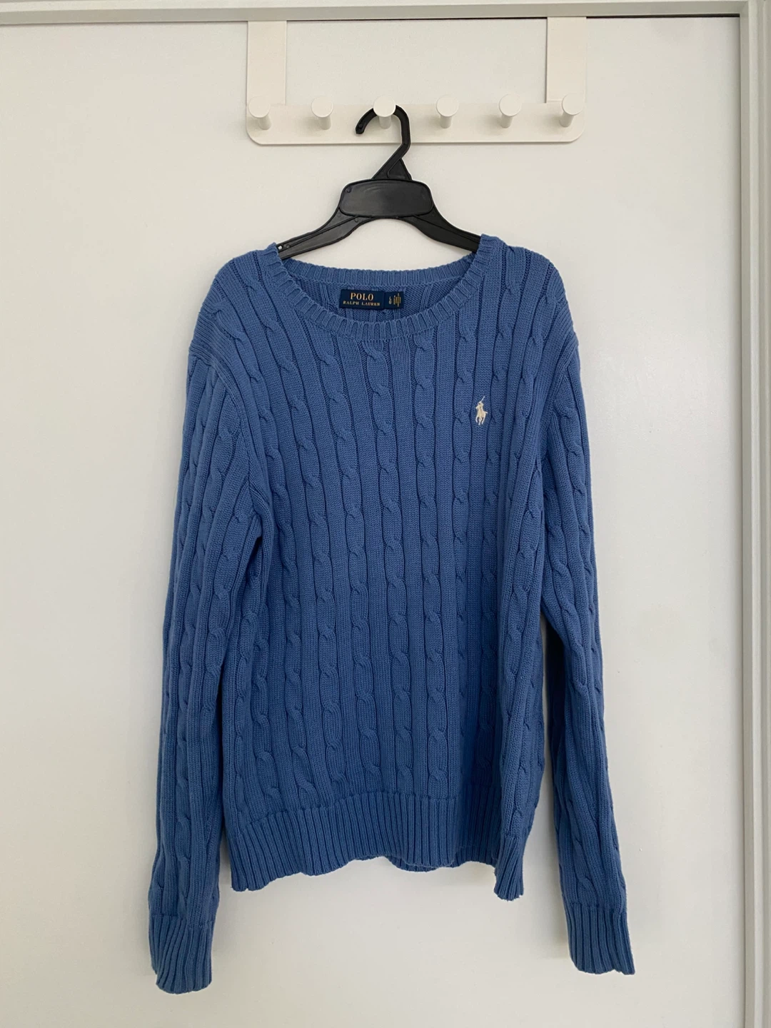 Polo Ralph Lauren Blue Cable Knit Sweater - L