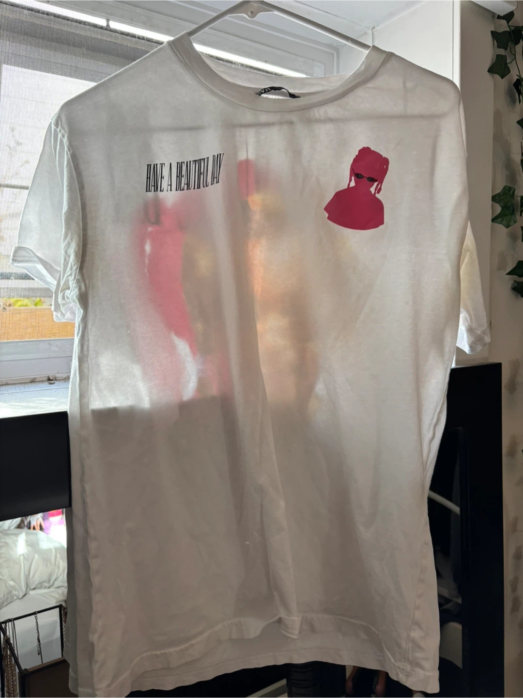White T-Shirt with Graphic Print - photo 2