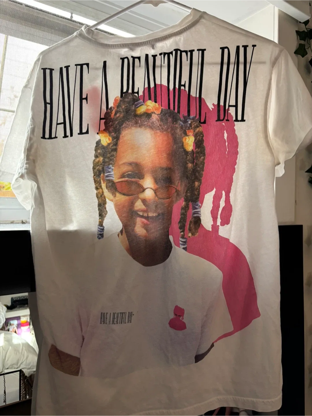 White T-Shirt with Graphic Print