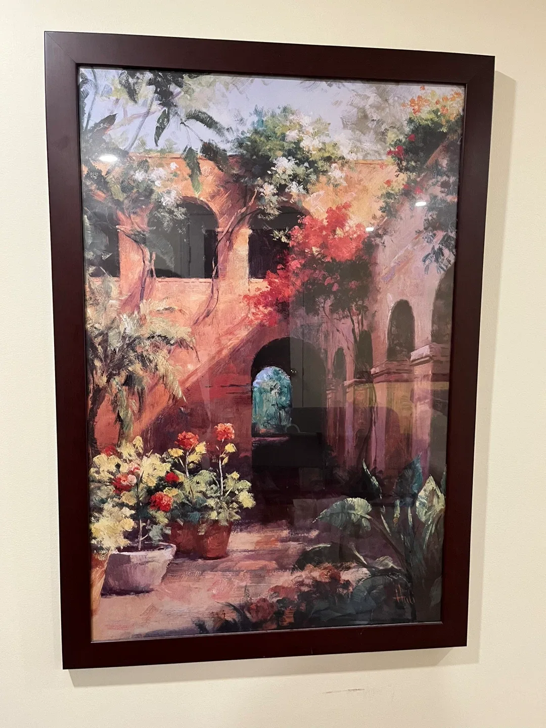 Framed Courtyard Painting – Warm & Vibrant thumbnail
