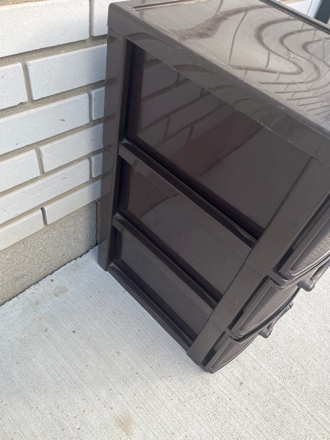 3-Drawer Brown Storage Unit - photo 2