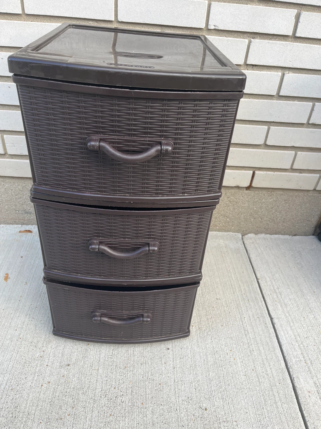 3-Drawer Brown Storage Unit