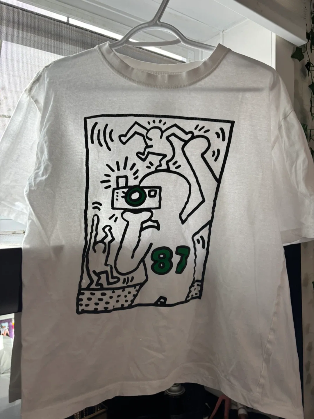 Keith Haring White Graphic T-Shirt - Size S
