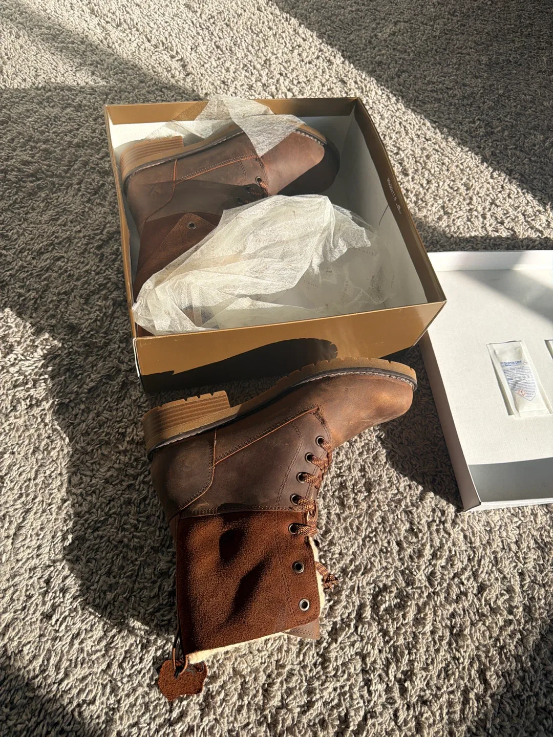 Denver Hayes Brown Leather Ankle Boots with Box image indicator(4)