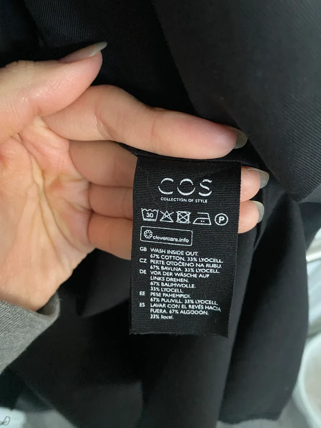 COS Black Dress Size 36 image indicator(3)