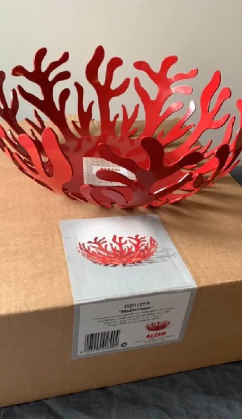 Alessi Mediterraneo Fruit Bowl - Red thumbnail