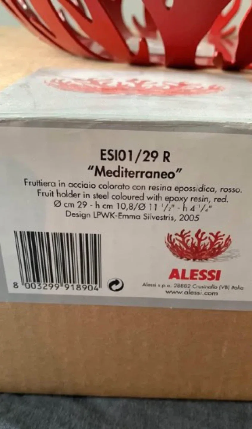 Alessi Mediterraneo Fruit Bowl - Red image indicator(2)