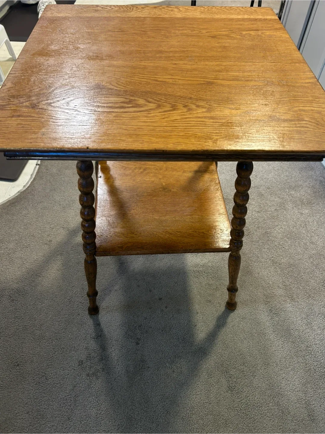 Antique oak parlor table image indicator(4)