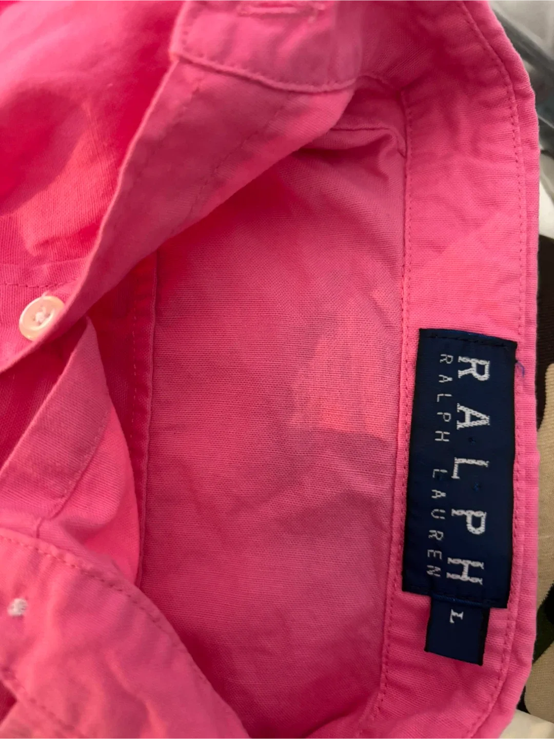 Ralph Lauren Pink Sleeveless Shirt - Size L image indicator(2)