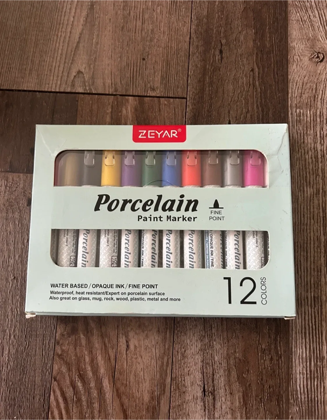 ZEYAR Porcelain Paint Markers - 12 Colours